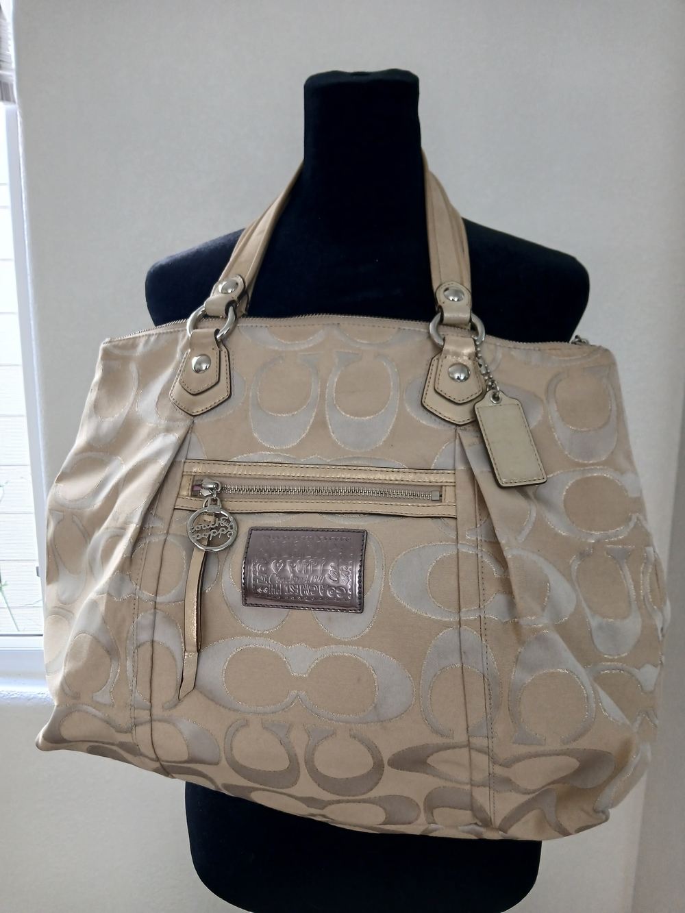Coach Poppy Signature Sateen Tote Bag - Style 16289